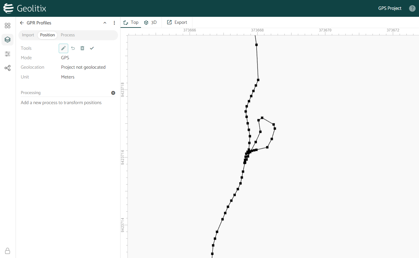 Manual editing of GPS points