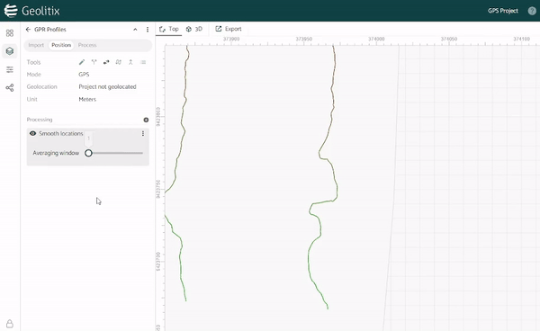 Smoothing of GPS points