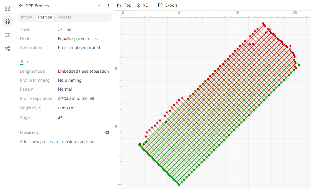 Grid with angles